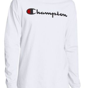 White Long Sleeve Champion Shirt